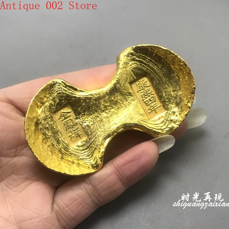 Античный золотой слиток талисман Китай Фотофон|Безвалютные монеты| |
