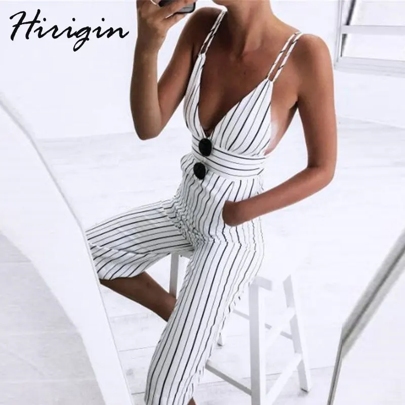 Новинка женский сексуальный комбинезон без рукавов с v-образным вырезом в
