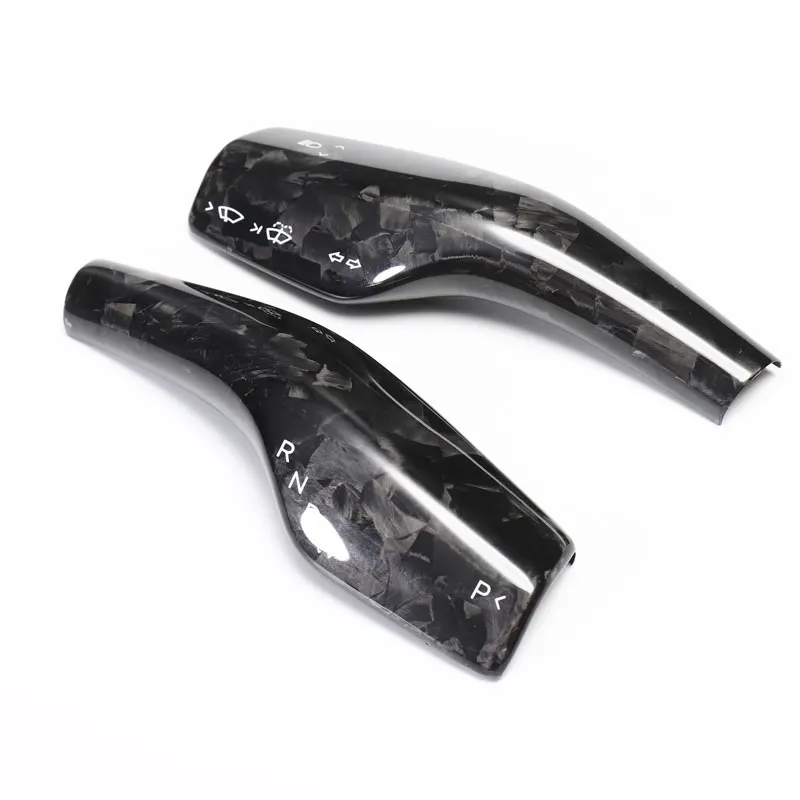 

LUCKEASY Forged marble carbon fiber Column shift protective cover for Tesla model3 and ModelY interior modification accessories