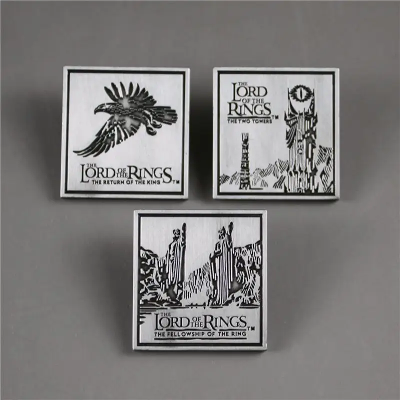 

LOTR Movie Brooch Pin Gates of Gondor Metal Badge Cosplay Jewelry Accessory Women Men Clothes Collar Backpack Collection Gifts