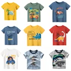 Детская футболка для мальчиков, летние детские хлопковые топы, футболки для малышей, одежда, повседневная одежда с коротким рукавом, детская одежда, Мультяшные футболки