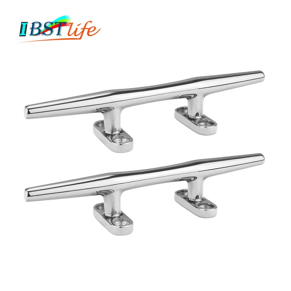

2PCS Marine Grade stainless steel 316 heavy duty hollow open base Cleat bollard Boat Dock Deck Rope Cleat marine Accessories