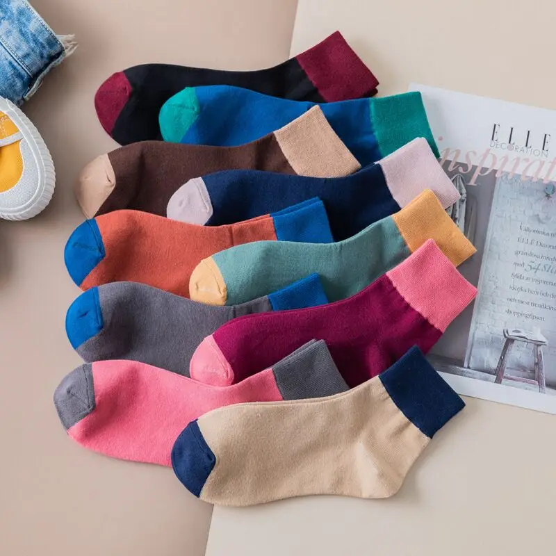 Women's Socks Street Casual Cool Harajuku Happy Art Cotton Fashion | Женские носки и чулки