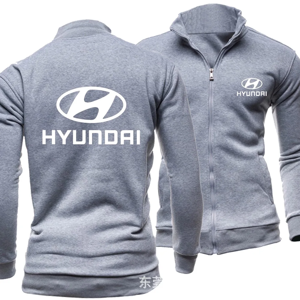 

New Style black simple no hat lapel car logo modern spring autumn sports leisure trend men's sweat cardigan hoodies 023f