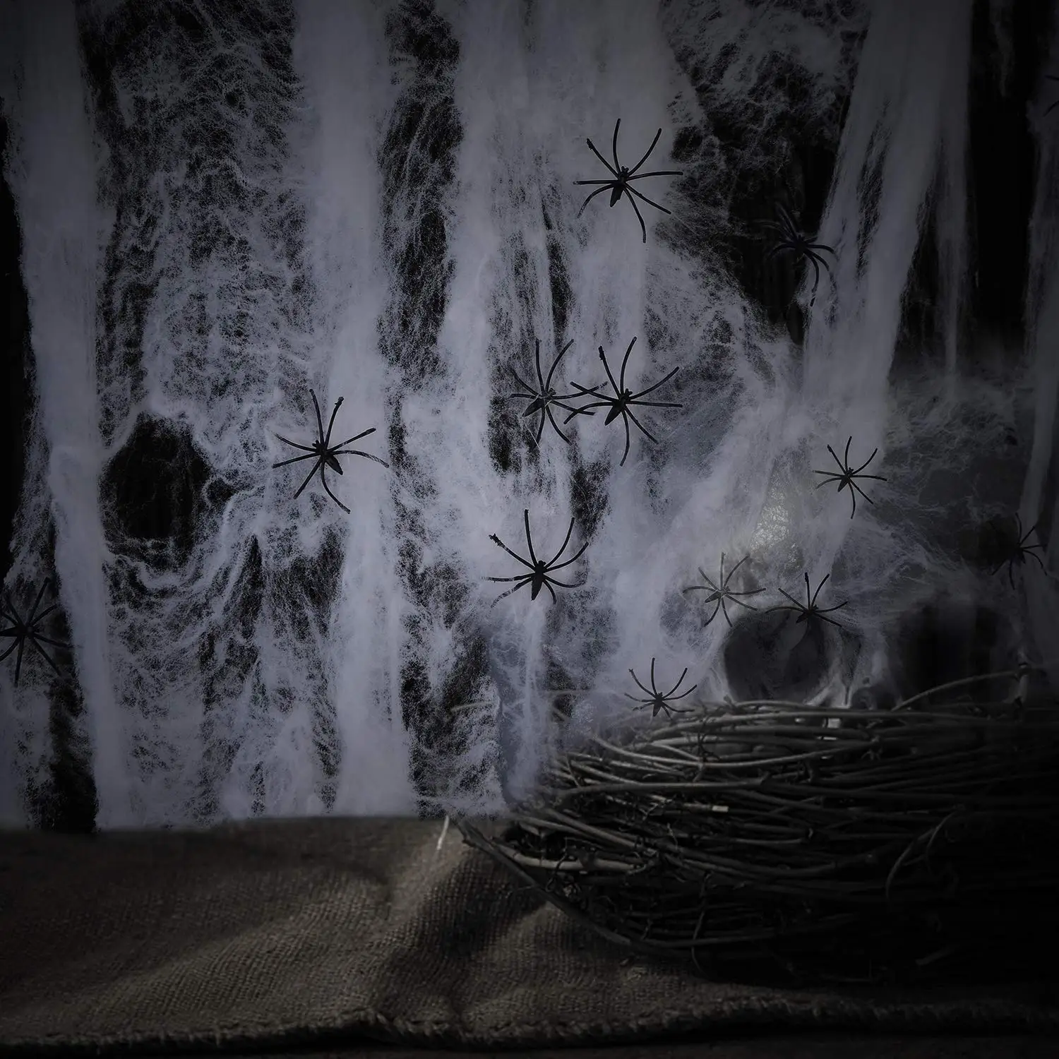 Новинка 2021 ужасные украшения для вечерние НКИ паутина на Хэллоуин с черными