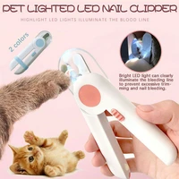 pet dog cat nail clippers with led light cutter stainless steel scissors clippers professional trimmer paw file tool kits