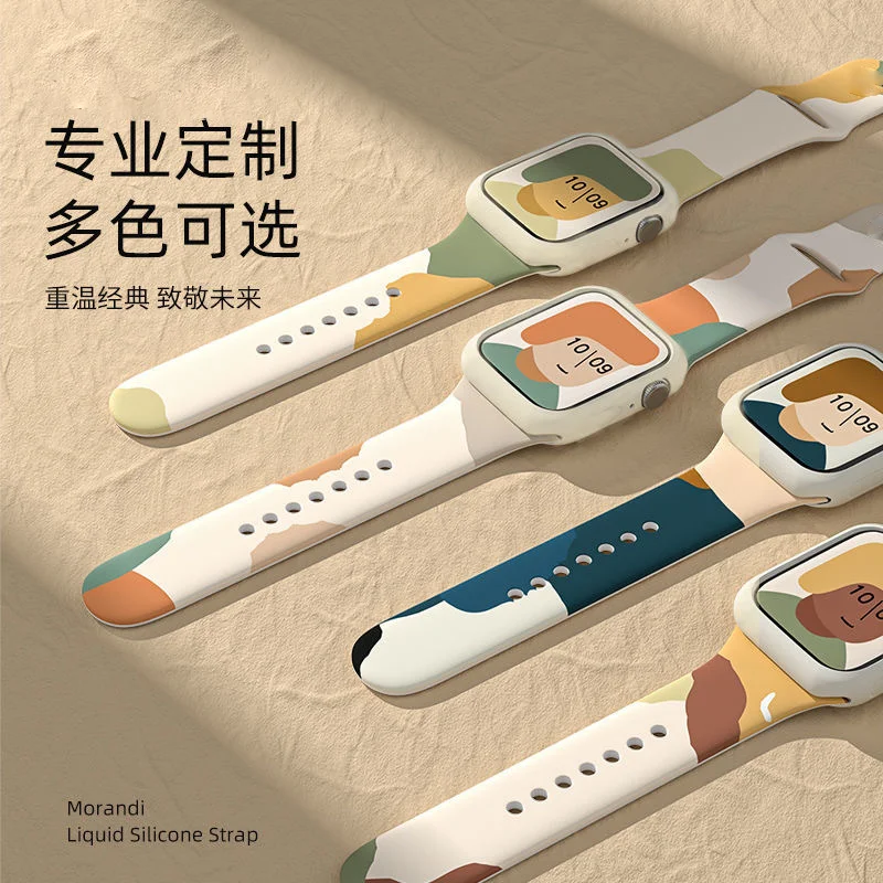 

Silicone Strap For Apple Watchband 40mm 44mm 38mm 42mm 41mm 45mm watchband smartwatch bracelet iWatch series 7 3 4 5 6 se band