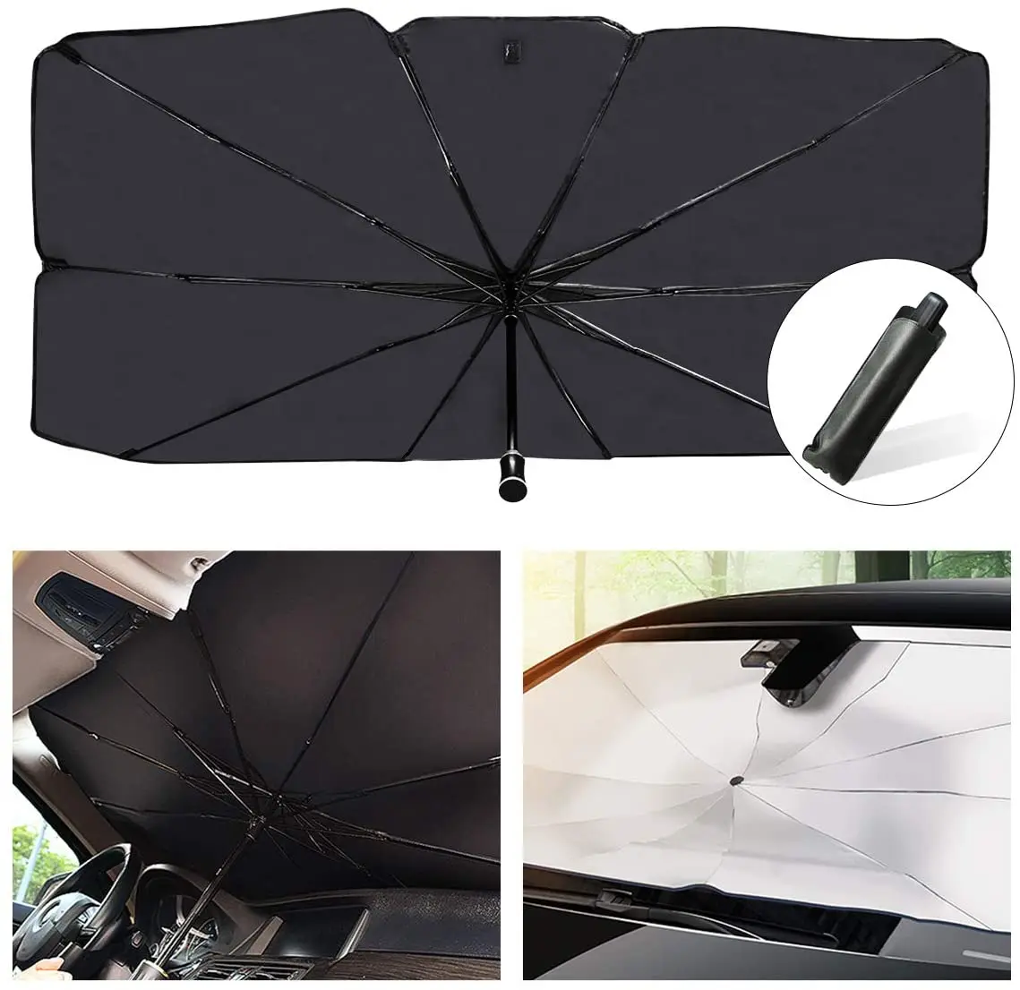 

Car Windshield Sun Shade for UV Protection And Thermal Sunshade for Folding Reflective Umbrella Cover Interior Protection