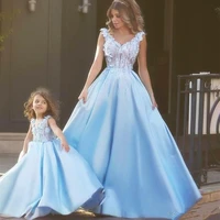 new flower girl dress mother and daughter matching dresses ball gown appliques pageant dresses for little girls vestido daminha
