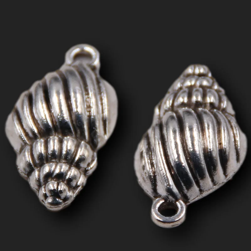 20 шт. посеребренные подвески в виде ракушек ретро ожерелье серьги металлические