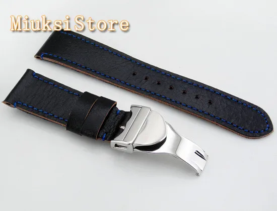 Черный тканевый кожаный ремешок Bliger 22 мм пряжка из нержавеющей стали аксессуары