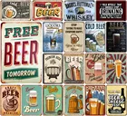 Украшение для паба, бара, художественные наклейки на стену, искусство бесплатного пива завтра, пивоварня, премиум, пиво-мороженое здесь
