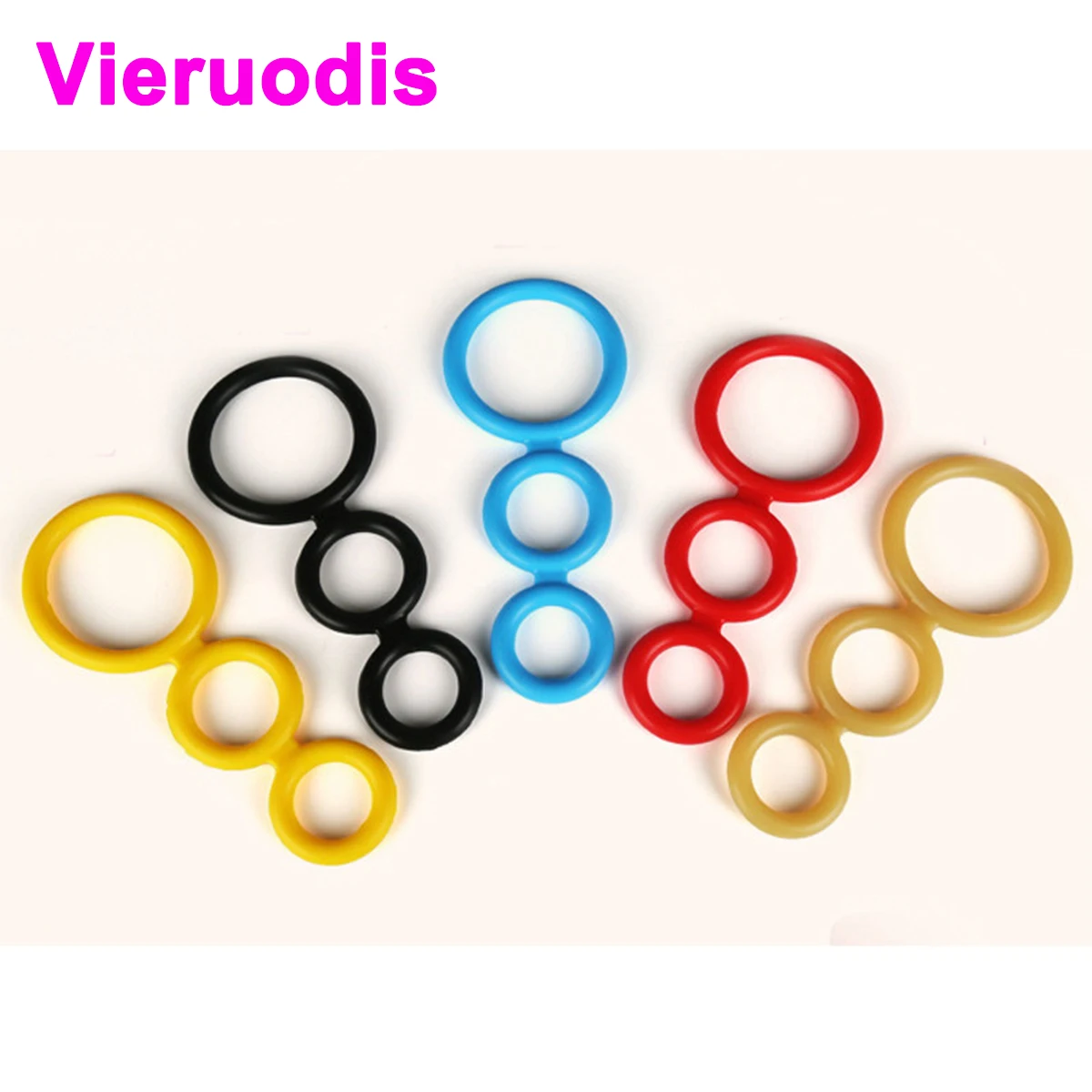 Карамельный цвет три петух клетка пениса удлинитель кольца отсрочка