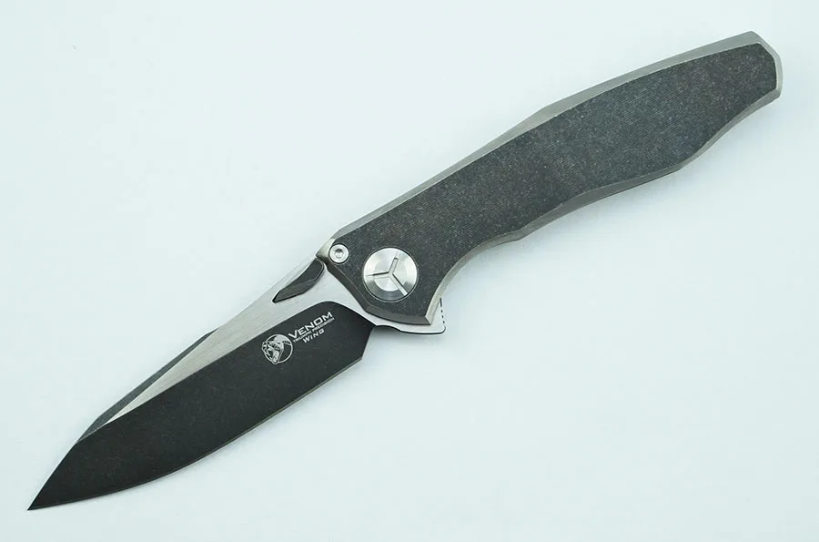 Складной нож Kevin John VENOM 4 Wing Flipper клинок S35VN с титановой ручкой для кемпинга