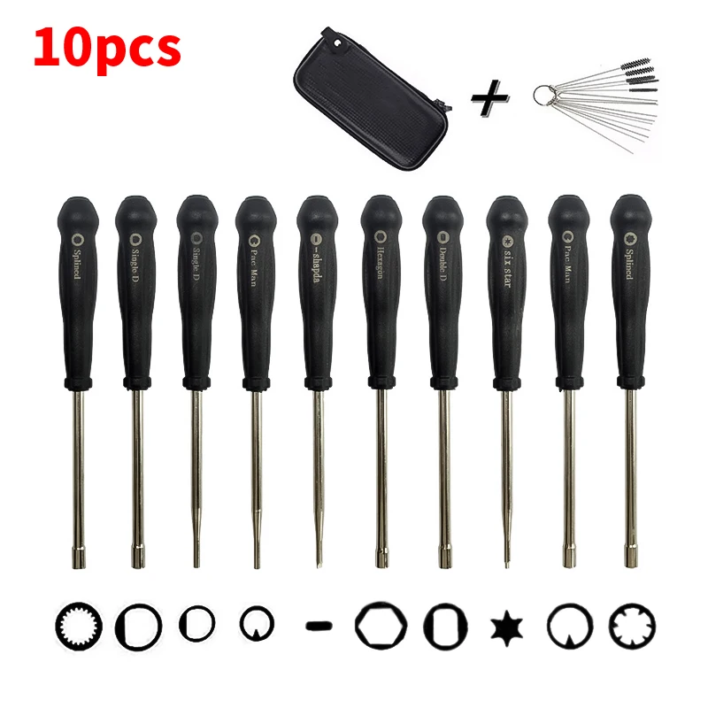 

10 штук в упаковке профессиональная Автомобиль Мотоцикл инструмент Отвертка очиститель карбюратора запасные част