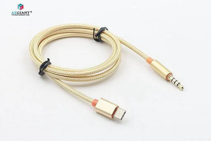 1 м USB Type C аудио кабель Type-C штекер до 3 5 мм автомобильный AUX для Huawei Mate 10 P20 Letv 2 Pro Xiaomi