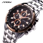 Мужские водонепроницаемые часы с хронографом, из нержавеющей стали