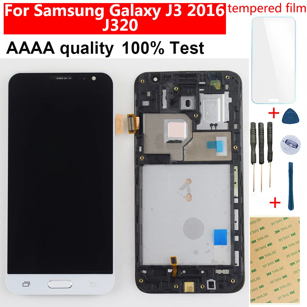 ЖК-экран для Samsung Galaxy J3 2016 с дигитайзером сенсорного экрана в сборе J320 J320A J320F J320M