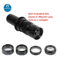 0 3x 0 35x 0 5x 1x 2 0x 0 75x industry video microscope camera objective lens for 10a c mount lens barlow auxiliary glass lens