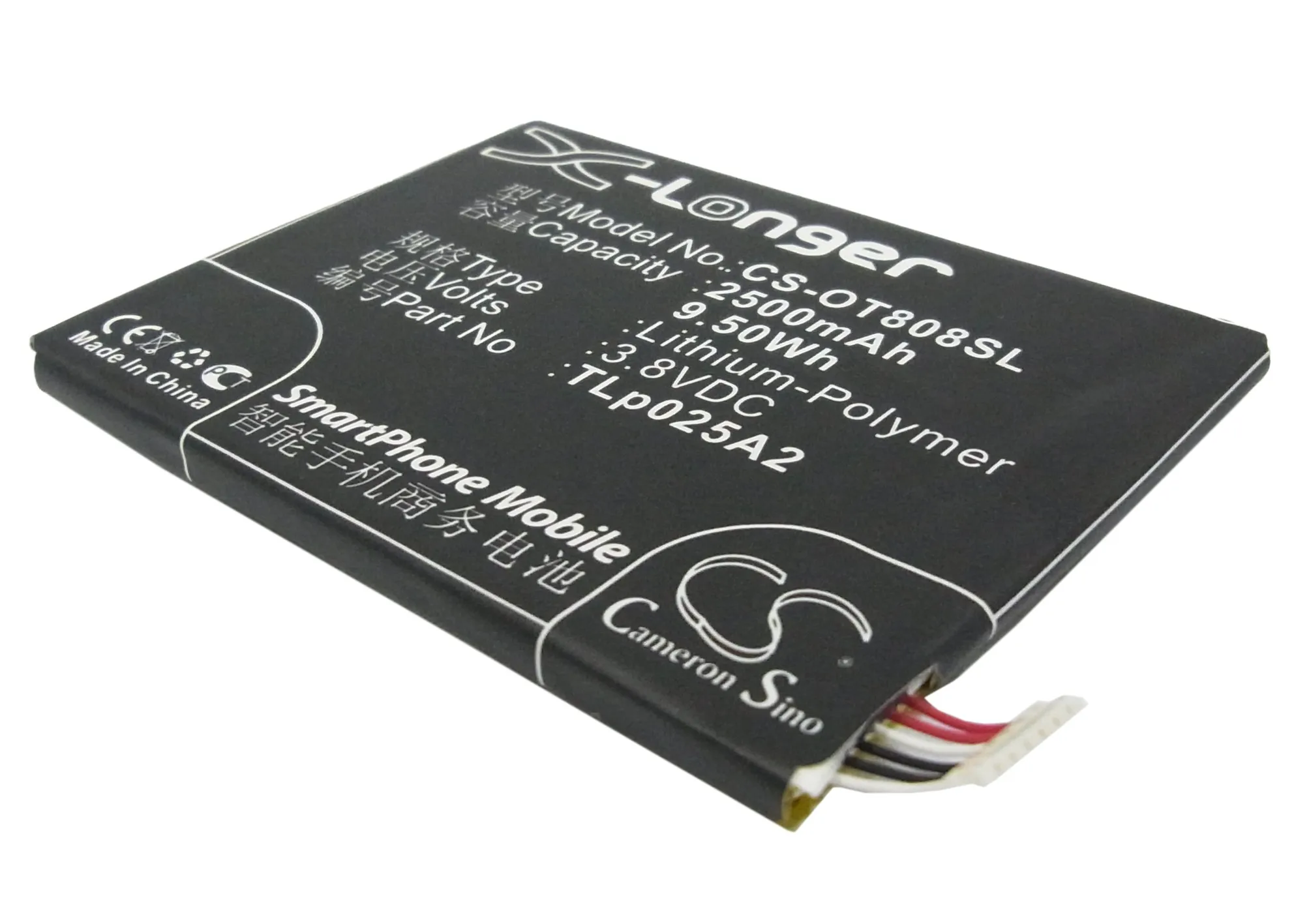 Обновленная батарея Cameron Sino для Alcatel TLp025A2 One Touch Pop C9 Icon 2 2500 мАч/Вт/ч|Аккумуляторы