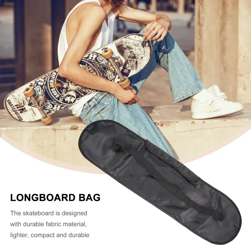

Longboard Backpack Multifunctional Skateboard Carry Bag Handy Backpack (Black)