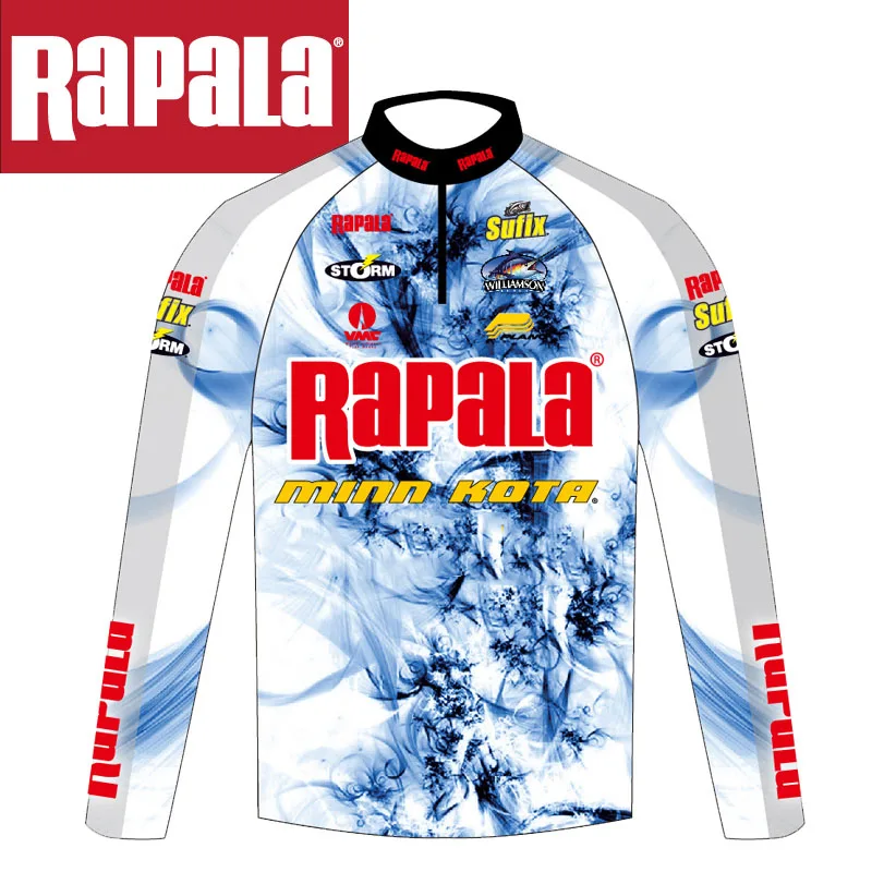 Стиль Rapala бренд RAPPW11 одежда для рыбалки жилеты быстросохнущие анти-УФ рубашки для рыбалки Спортивная одежда для велоспорта с длинным рукавом - Цвет: Синий
