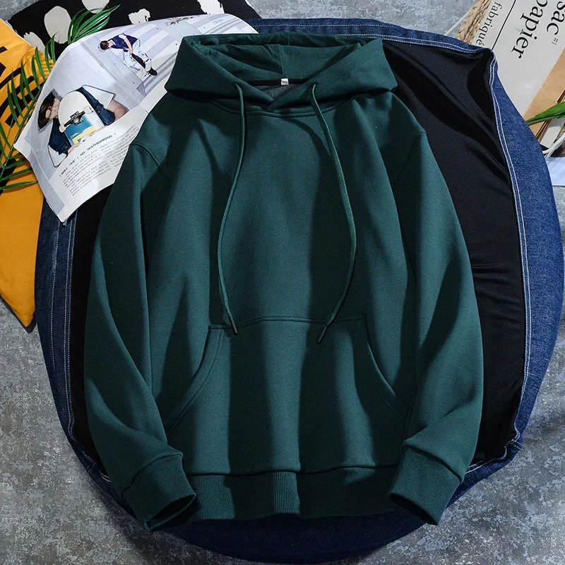 

2021 Fall/winter casual S-5XL large retro casual punk solid color hip hop hooded sweatshirt for men and women