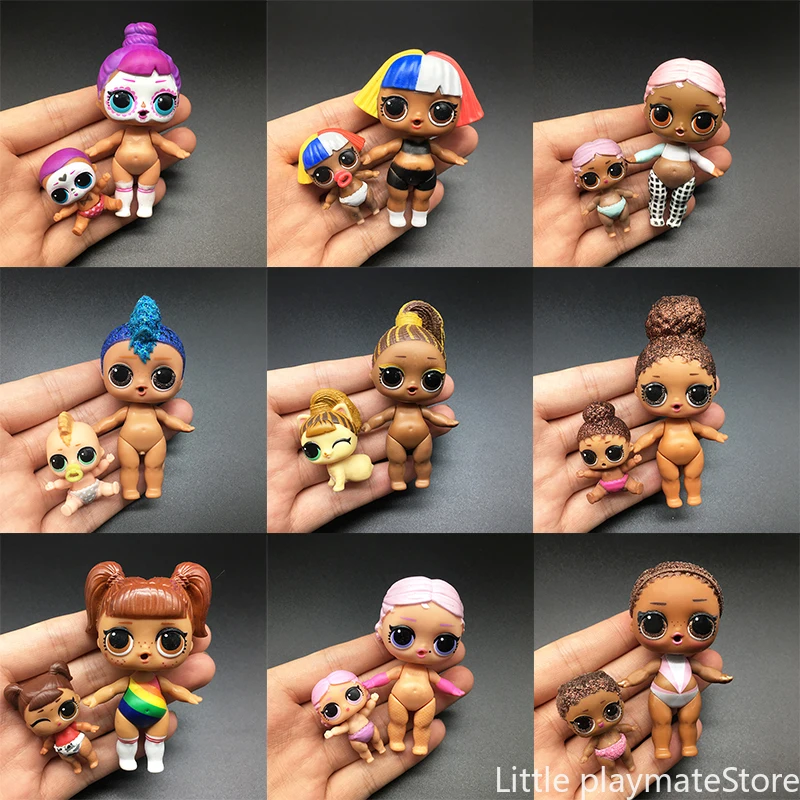 

Куклы LOL Surprise с маленьким ребенком, Оригинальные фигурки героев, игрушки, аксессуары, маленькие питомцы, игрушки-сюрпризы, подарок, набор из 2...