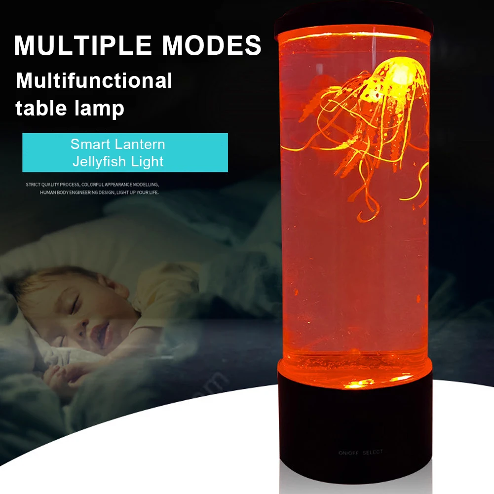 

LED Jellyfish Lamp with Color Changing Lights Aquarium Night Light Romantic Gifts for Home Desk Decor
