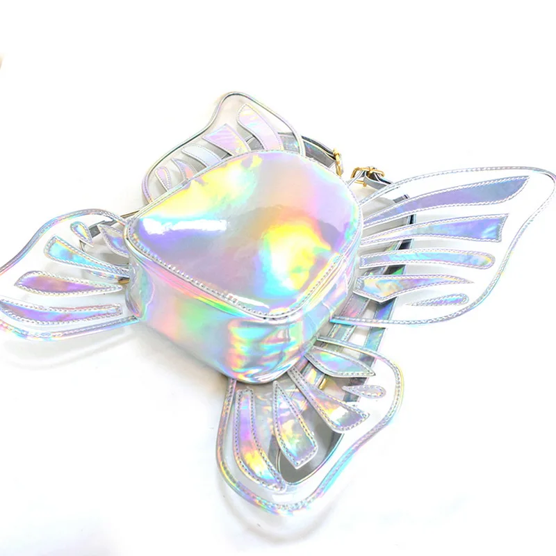 Детские школьные ранцы для девочек рюкзаки с голографическим Рисунком бабочки