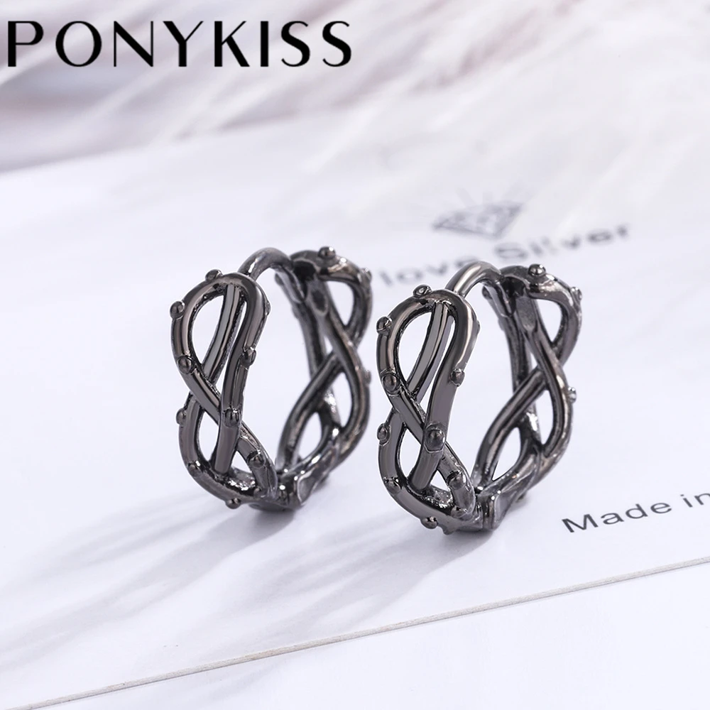 

Серьги-кольца PONYKISS женские из серебра 925 пробы