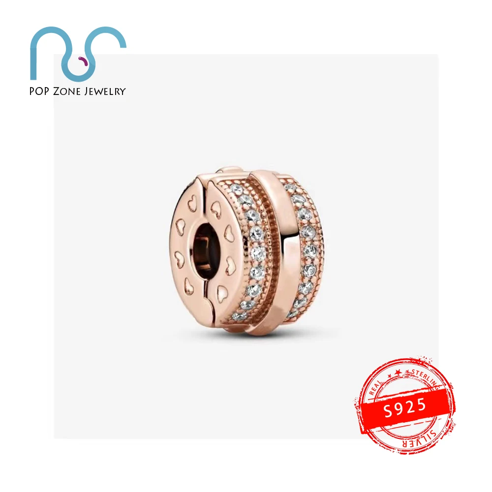 

Fit Original Pandora Charm Bracelet Beads S925 Sterling Silver Beads Classic Style Fixation Clips Series Beads Female Brand New