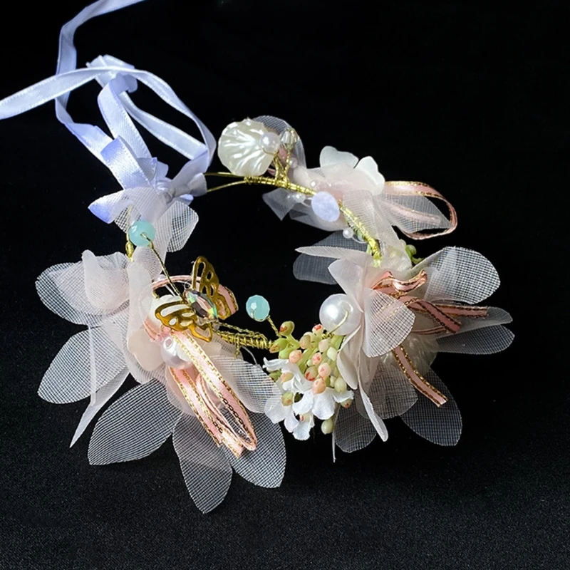 Невесты принцесса искусственная Цветочная Гирлянда макушки с регулируемой