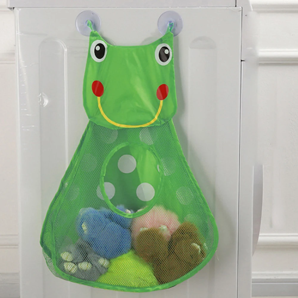 New Baby Bathroom Mesh Bag Sucker Design For Bath Toys Kids Basket Cartoon Animal Shapes Cloth Sand Toys Storage Net Bag