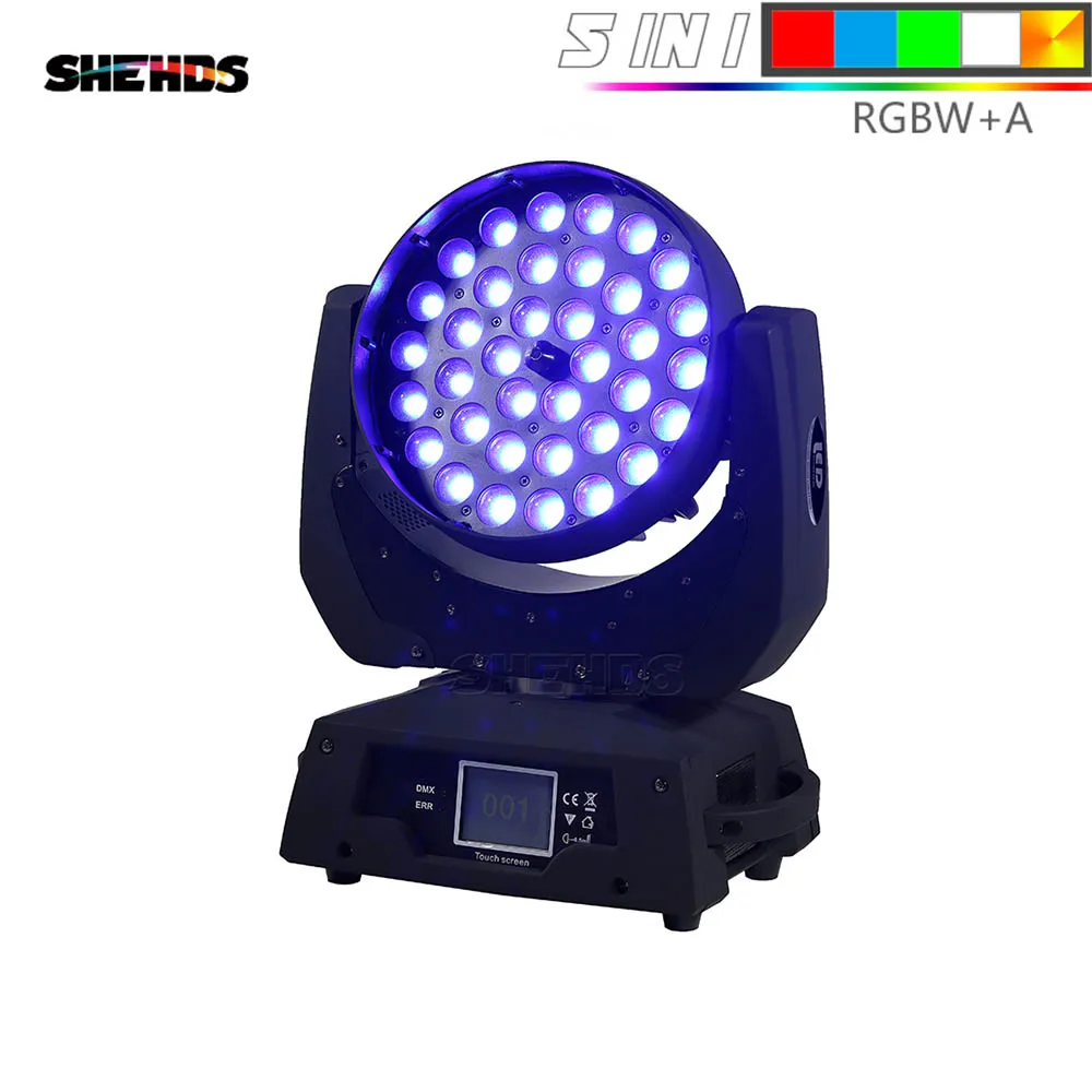 LED 36X15W Светодиодный 36x18 Вт RGBWA+ УФ зум перемещение головы 6in1 светодиодный стирка DMX512 Прямая с фабрики Dj диско-сценическое освещение для вечерние обувь для ночного клуба - Цвет: LED 36X15W