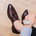 Мужские мокасины с острым носком, Кожаные Деловые туфли-оксфорды с кисточками в итальянском стиле, формальные свадебные туфли