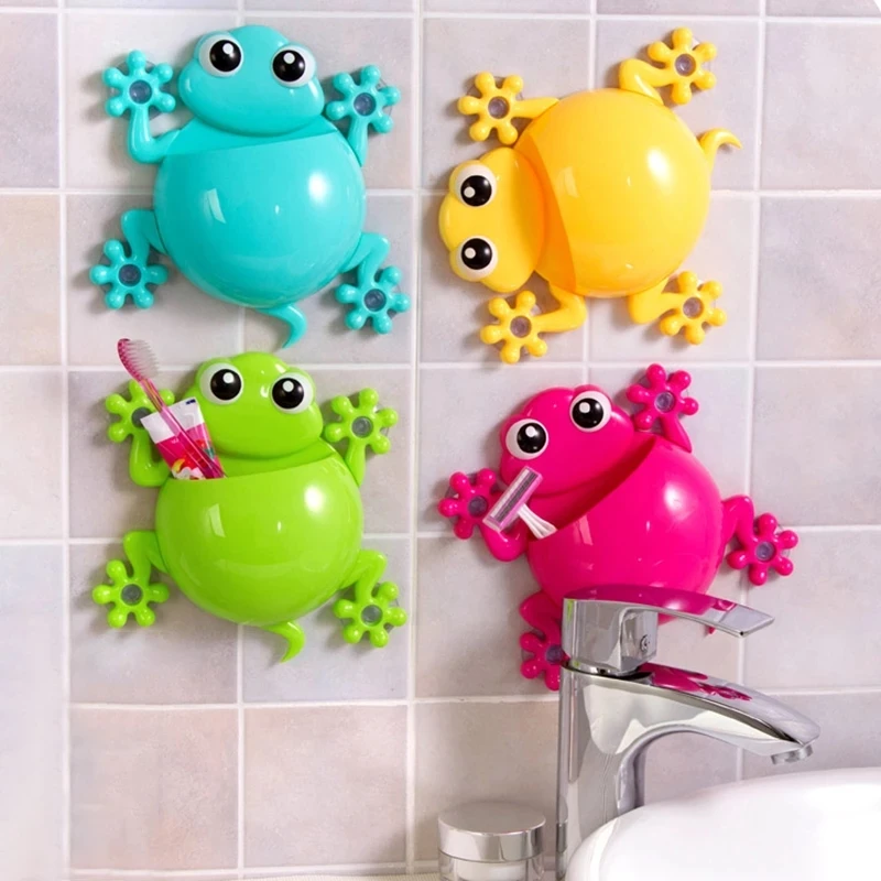 

Cartoon Animal Toothbrush Holder Gecko Shaped Rack Sucker Toothbrush Toothpaste Holder Organizer For Kids Bathroom Accessories