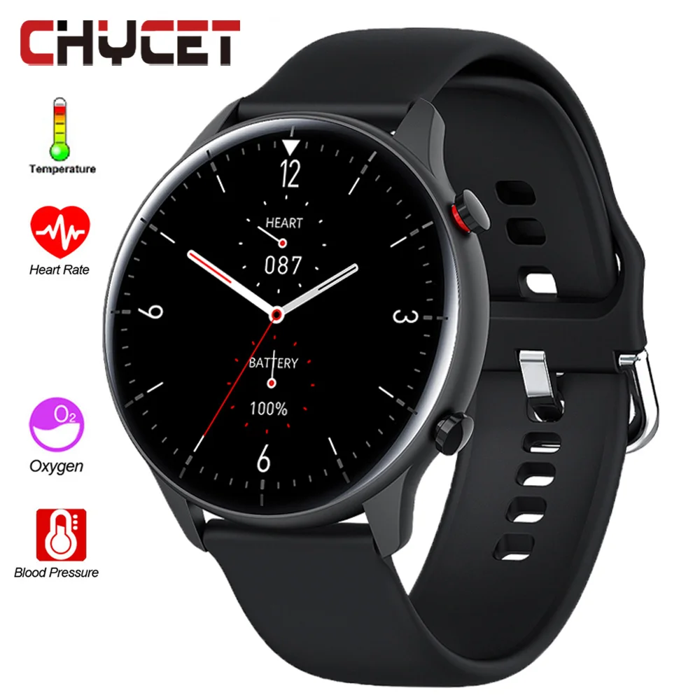 

CHYCET NEW Smart Watch Men Heart Rate Sport Fitness Tracker Dial Call Play Music Round Watches Women Smartwatch For Android IOS