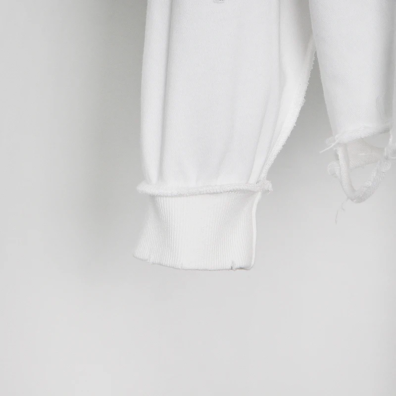 

TWOTWINSTYLE Hollow Out Streetwear Sweatshirt For Women O Neck Long Sleeve Casual Solid Sweatshirts Female Fashionable Clothing