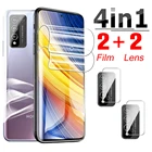 Чехол 4 в 1 из гидрогелевой пленки на заднюю панель для Huawei Honor 10X Lite 10i, чехол для экрана 10X10xlite 10lite Honor10 i, защита объектива камеры