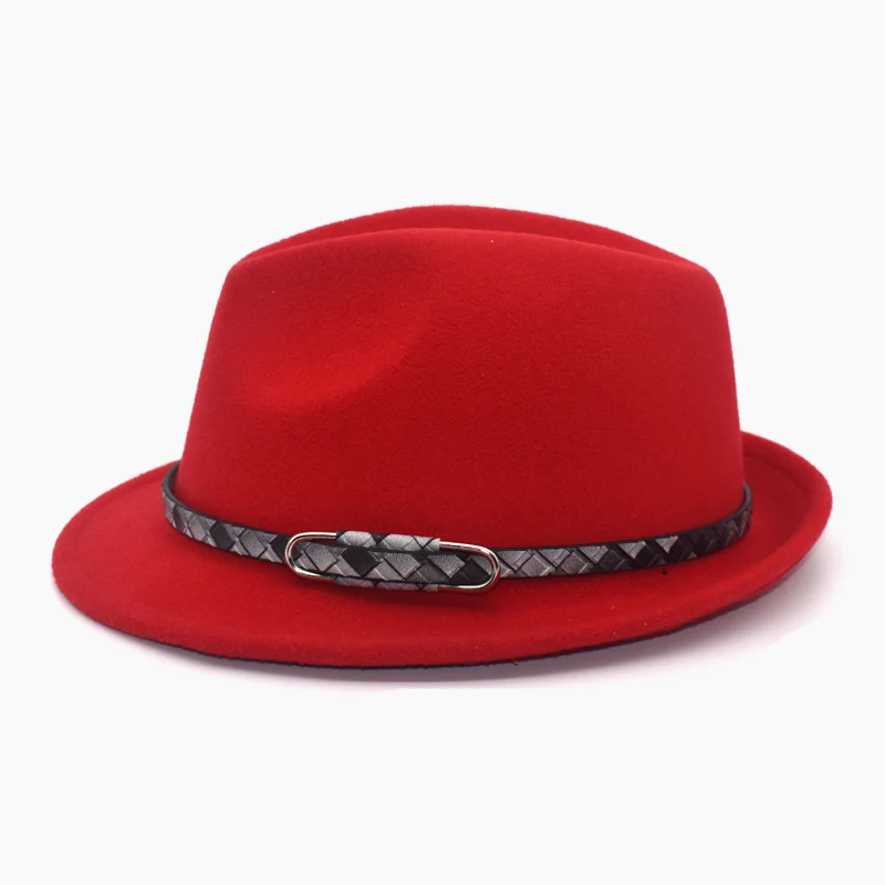 Black Hat Ladies Felt Hat Ladies Fedora Hat Retro Top Hat Ladies Flat Brim Hat Men Street Gambler Hat F71