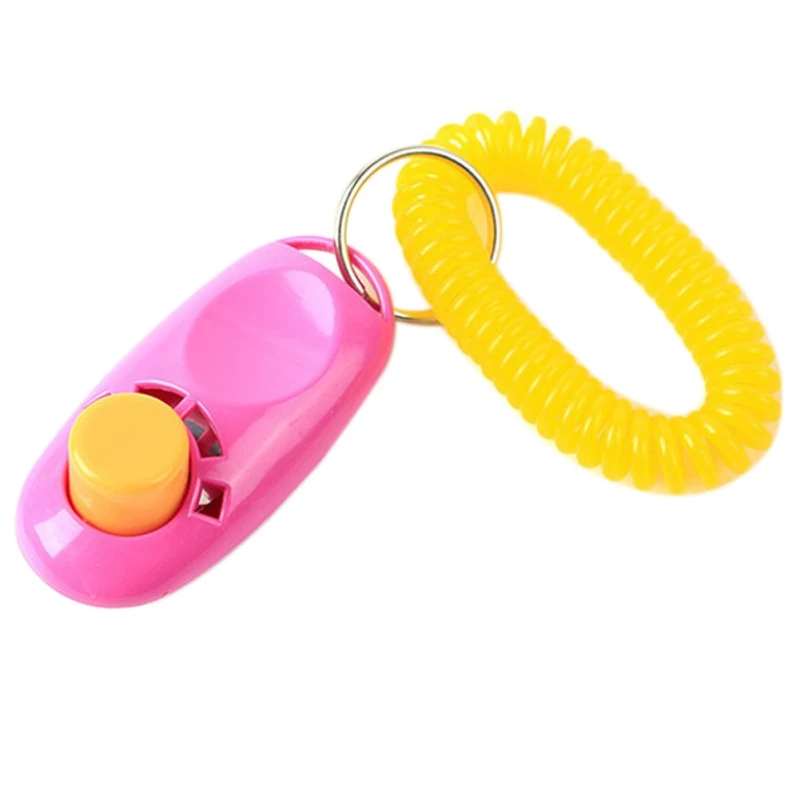 

Pet Dog Clicker Training Trainer Aid Wrist Dogs Clickers Stop Barking Pet Training Repeller Train 7 Colors Dropshipping