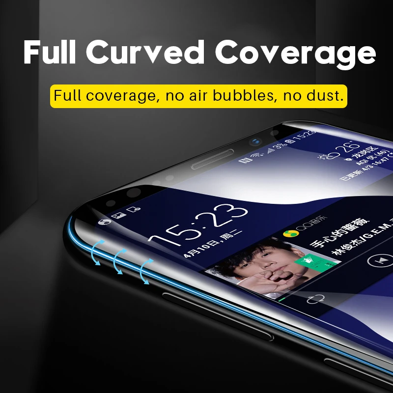 Изогнутое закаленное стекло 9H для Samsung Galaxy S8 S9 Plus S7 Edge Note 9 8 Защита экрана A8 A6 2018