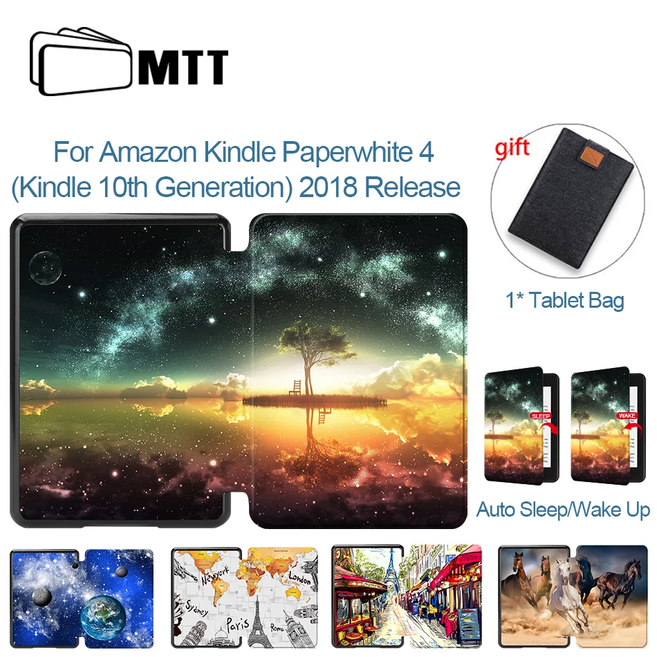 Чехол MTT для Amazon Kindle Paperwhite 4 10 поколения funda 2018 PU кожаный флип чехол с подставкой