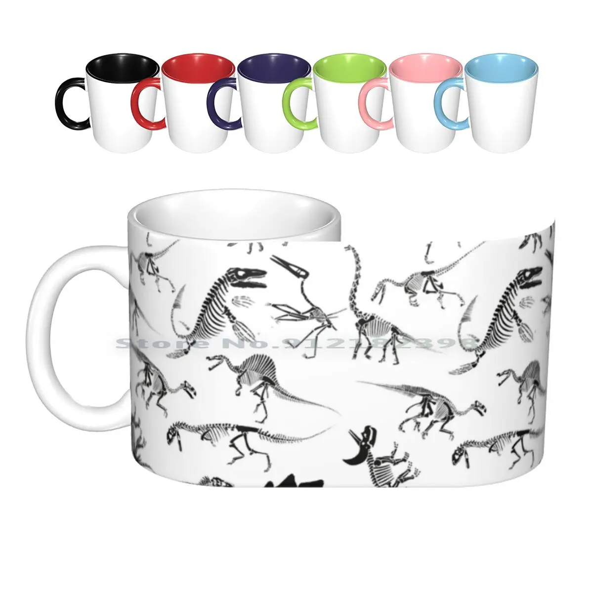 

Dinosaur Skeleton Diagrams Ceramic Mugs Coffee Cups Milk Tea Mug Dinosaurs Skeletons Dinosaur Skeleton World Ground Dig Bone
