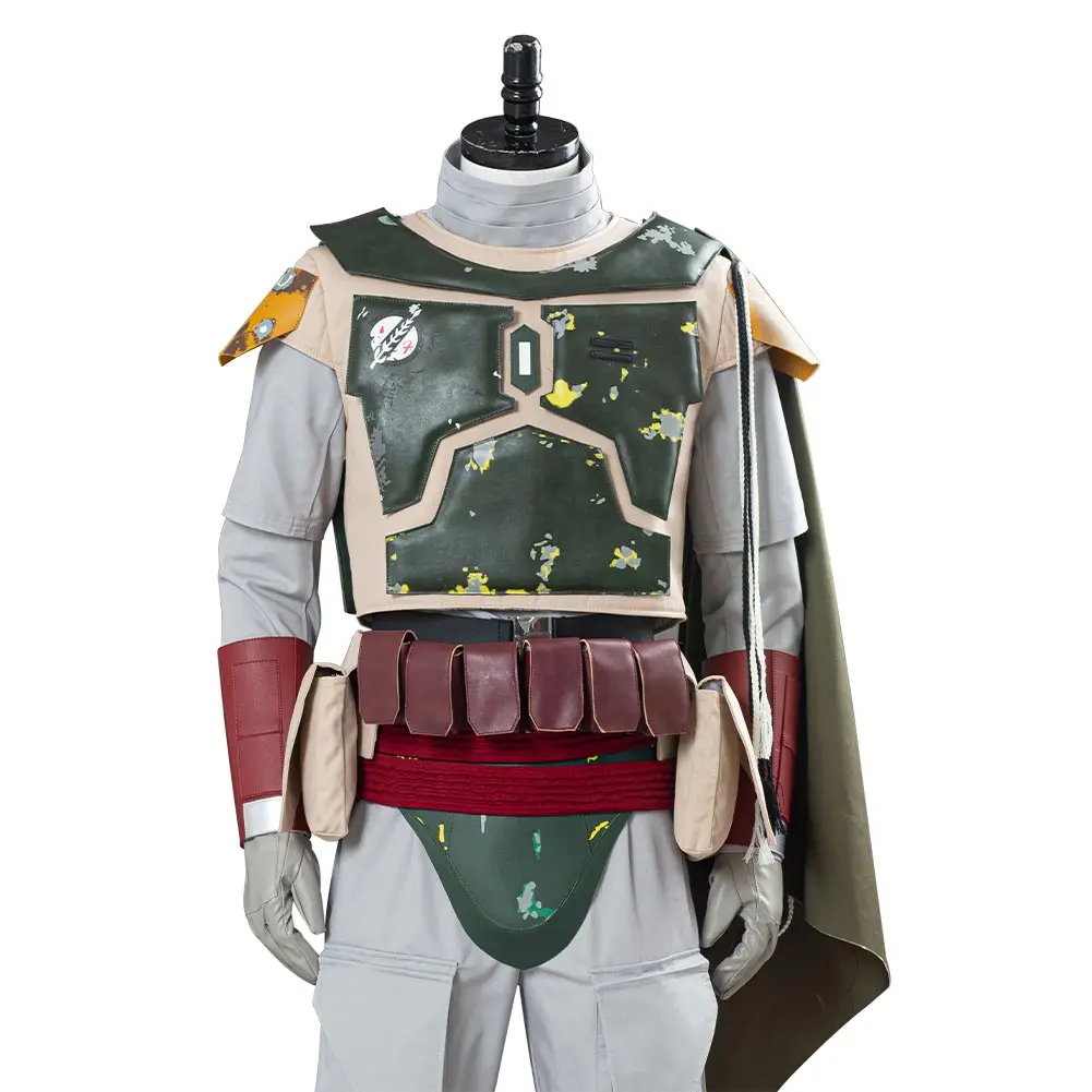 В наличии мужская униформа для косплея Boba Fett со звездами бронированный жилет