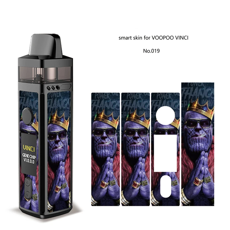 

10pcs High Quality Fashion Ultra Thin PVC Sticker For VOOPOO VINCI Mod Pod Vape Kit 11 Styles Fast Free Shipping