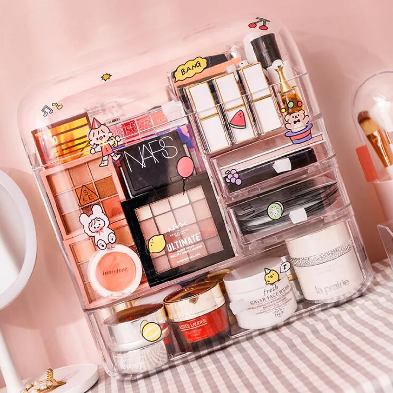 Многофункциональная коробка для хранения косметики 8 в 1 настольная стойка