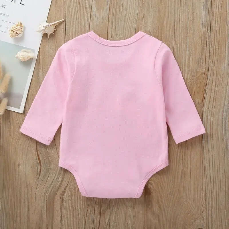 2019 г. Новая Осенняя Одежда для новорожденных девочек и мальчиков хлопковое боди с