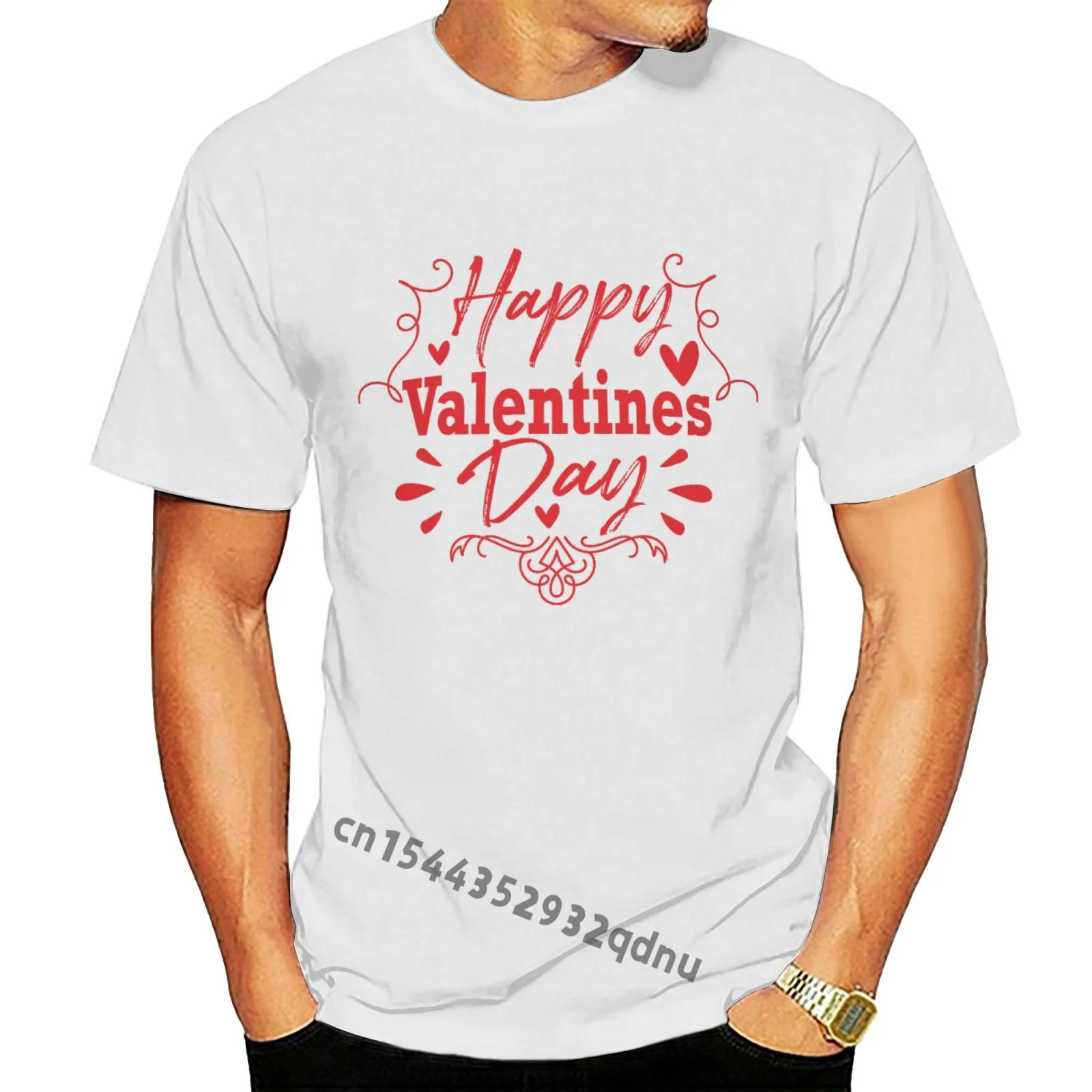 

Hand Drwn Valentines Day Vintage T Shirt Men and Women Tee Sizes S-6XL 031227 Cartoon Casual Short O-neck
